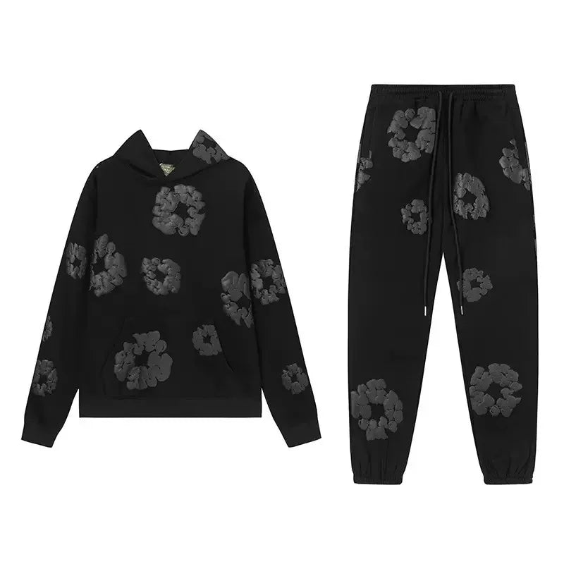 DENIM TEARS Foam Cotton Printed Hoodie Pi-Mart