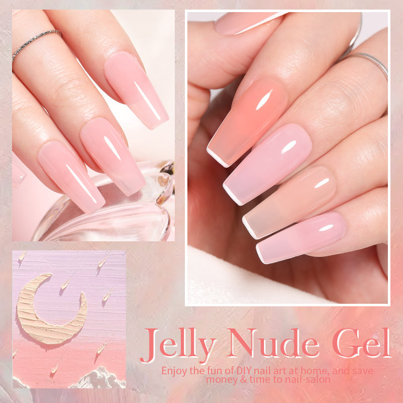 BORN PRETTY 250g Milky White Jelly Nude Gel Nail Polish Refilled Package Translucent Clear Color Semi Permanent Soak Off UV Gel Lootquake LLC