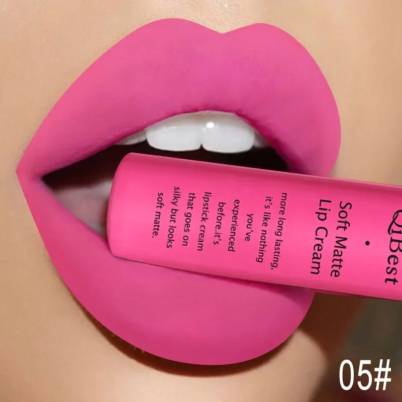 Matte Liquid Lipstick Waterproof Long Lasting Sexy Velvet Lip Gloss Nude Pigment Red Black Women Beauty Makeup Cosmetics