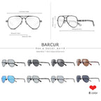 BARCUR Oversize Polarized Sunglasses for Women Trendy Double Beam Design Metal Elliptical Frame with UV400 Protection Fashionable Sun Glasses for Summer Outdoor & Daily Wear Stevvex