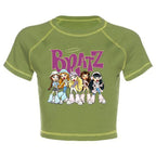 Women's Y2K Gothic Cartoon Print T-Shirt Trendy