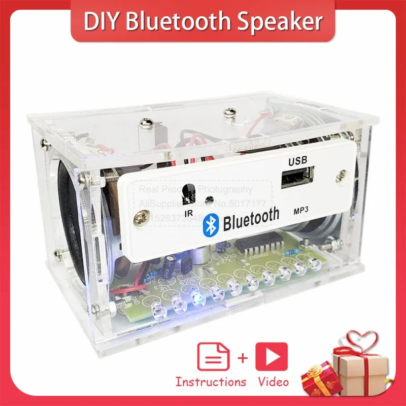 DIY Bluetooth Speaker Kit Electronics DIY Soldering Project Practice Solder Assembly DIY Electronic Kit Component 2*3W Speakers Lootquake LLC