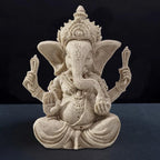 Sandstone Ganesha Buddha Elephant Statue Sculpture Handmade Elephant Figurine Home Decoration Accessories