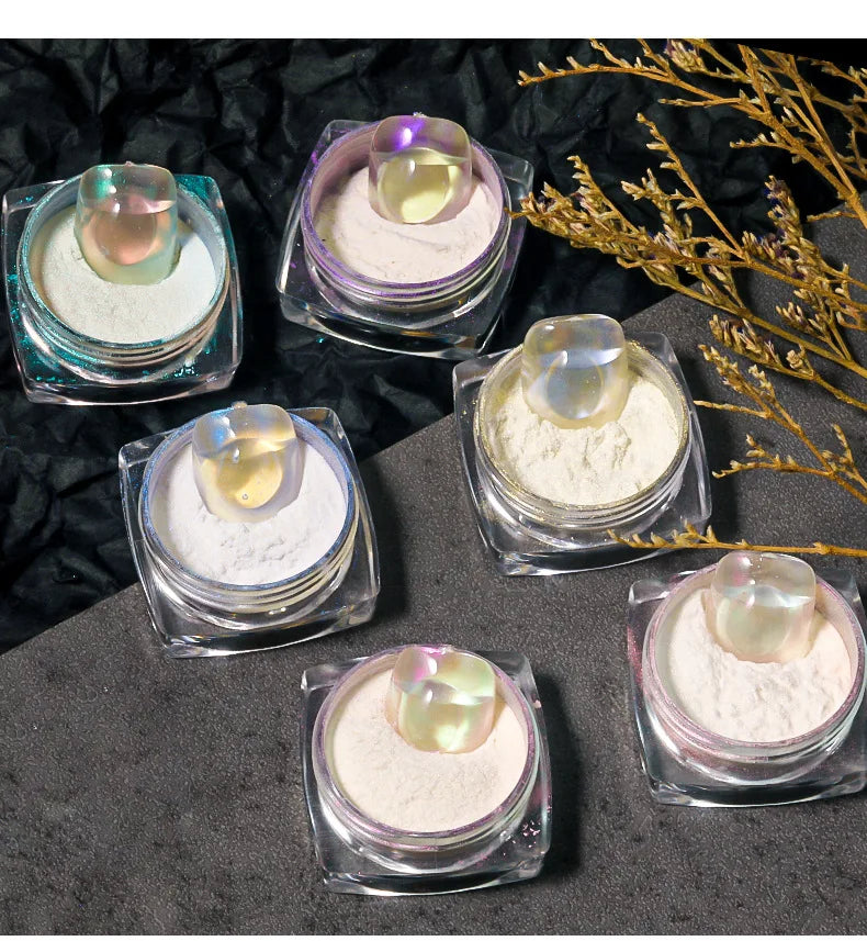 Ultra-Fine Aurora Nail Glitter Powder Sparkle Ice Transparent Polish Iridescent Nail Powder Multi Mirror Effect Glitter Dust Lootquake LLC
