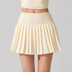 VITALINOVO Flowy Pleat Skort: High-Waist, Pocketed, Comfy THRIXINE