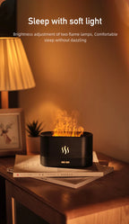 Aroma Diffuser Air Humidifier Ultrasonic Cool Mist Maker With LED Lighting Simulation Colorful Flame Fragrance Machine Lootquake LLC
