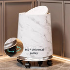 Large Capacity Trash Can Luxury Removable Litter Bins Living Room Rotating Wastebasket Food Recycle Dustbin Cleaning Supplies Lootquake LLC