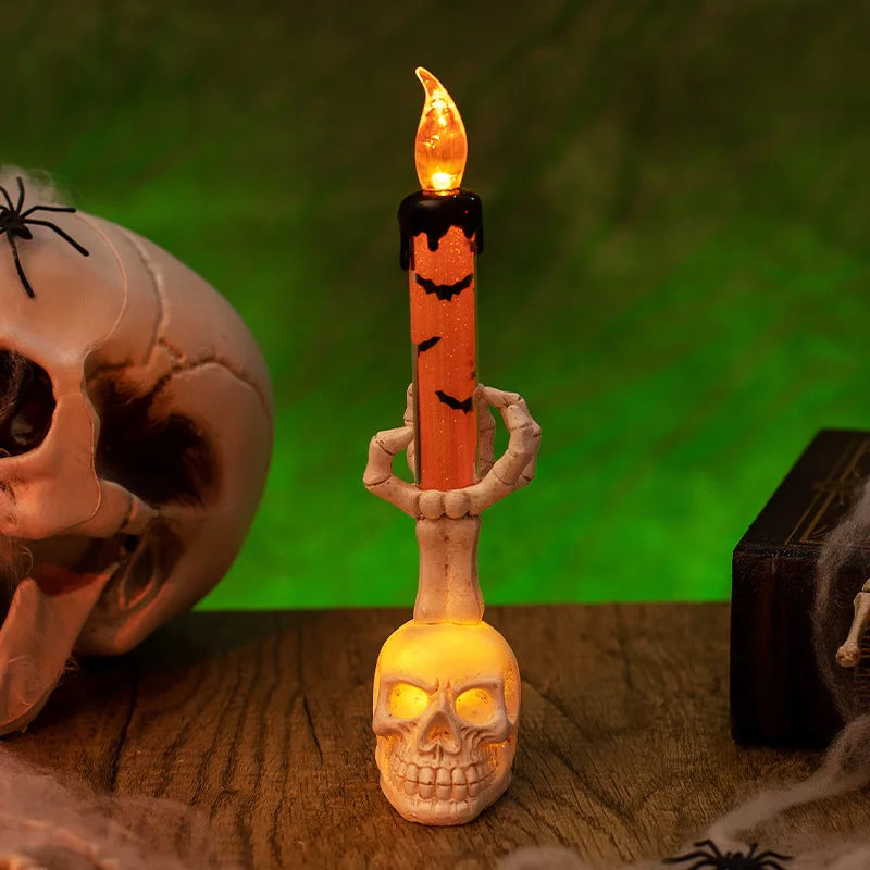 Halloween  Skull Lamp Creative Decor for Spooky Party Unique Skull Candle Lantern Halloween Decoration Spooky Lighting Lootquake LLC