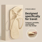 Foldable Travel Slippers Unisex EVA Flip Flops Hotel Non Slip Bathroom Indoor Outdoor Portable Lightweight Comfortable