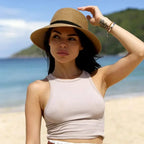 2025 Fashion Korean Version Women's Beach Summer Sun Hat Travel Breathable Beach Sunshade Sun Hat Dome Basin Hat