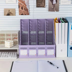 Detachable A4 Document Organizer - Desktop Bookshelf & File Holder, Durable PP Material, Office Supplies Storage Rack Lootquake LLC