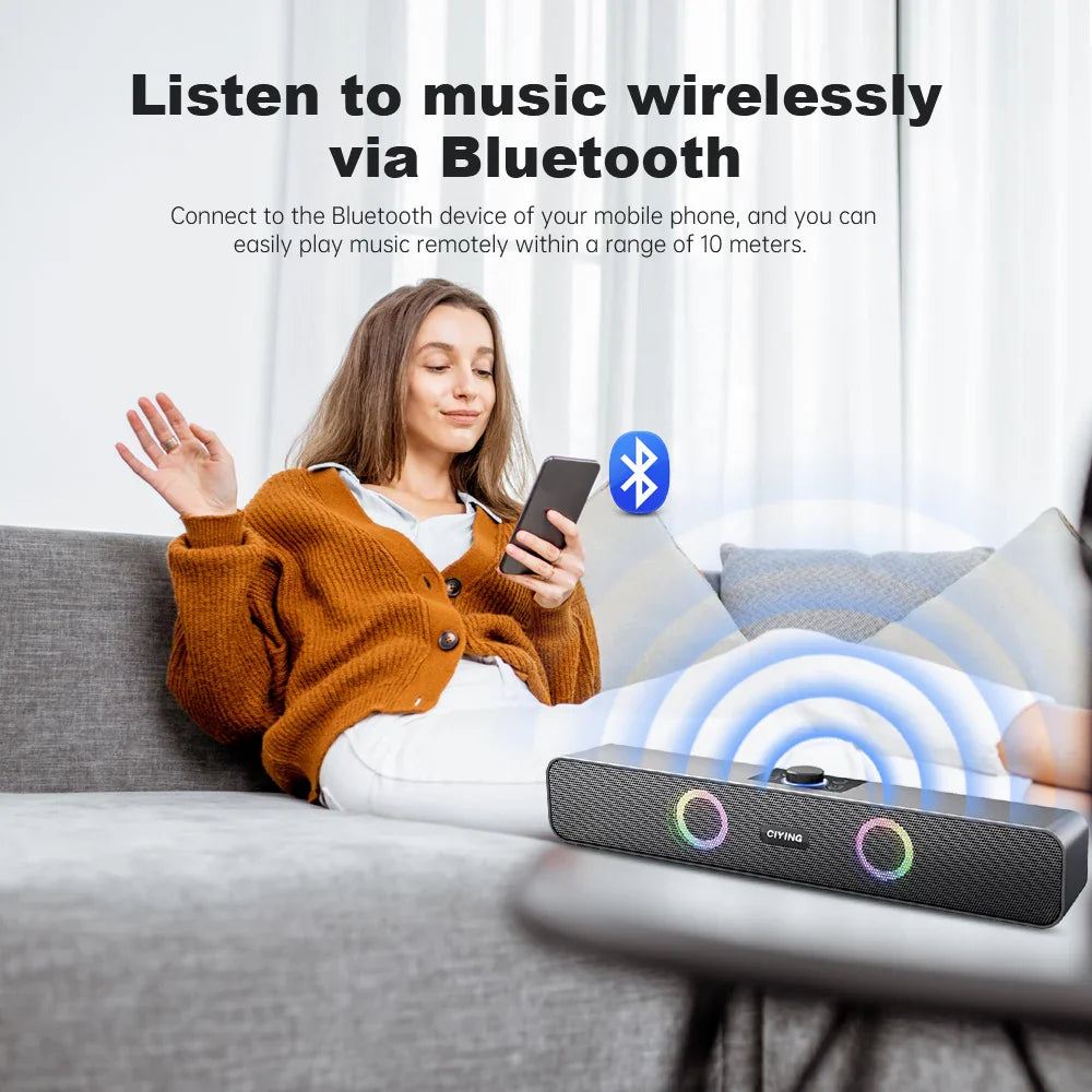 Bluetooth Speaker HD Sound Portable Playback AUX TF Card and USB LED Light Speaker Bluetooth 5.3 Wireless Loud Speaker amplified Lootquake LLC