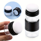 Travel-Friendly Loose Powder Case with Mushroom Sponge Puff & Mirror - Compact, Fragrance-Free Cosmetic Foundation Box Lootquake LLC