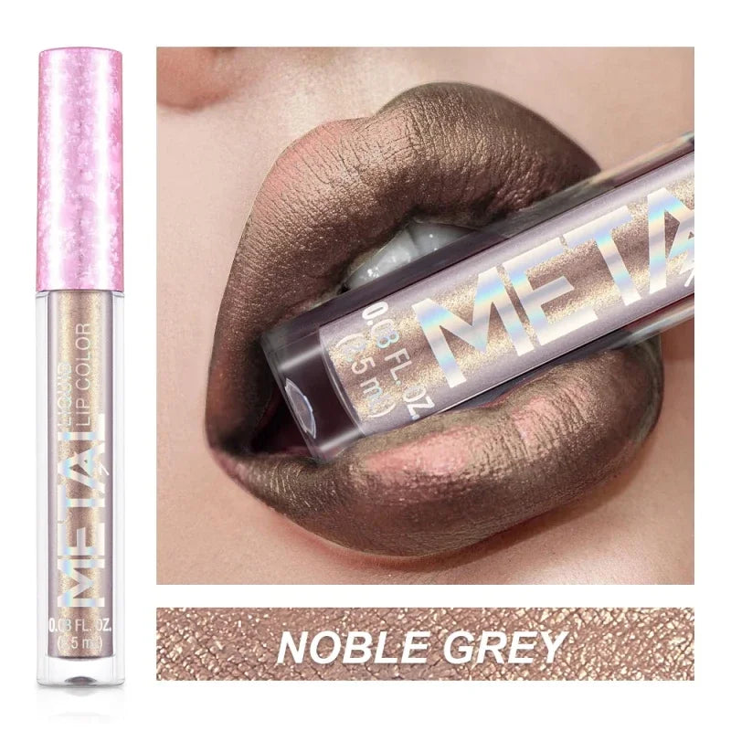 Metallic No-stick Cup Lip Gloss Glitter Matte Moisturizing Waterproof Long Lasting Lip Glaze Liquid Lipstick Lip Makeup Cosmetic Lootquake LLC