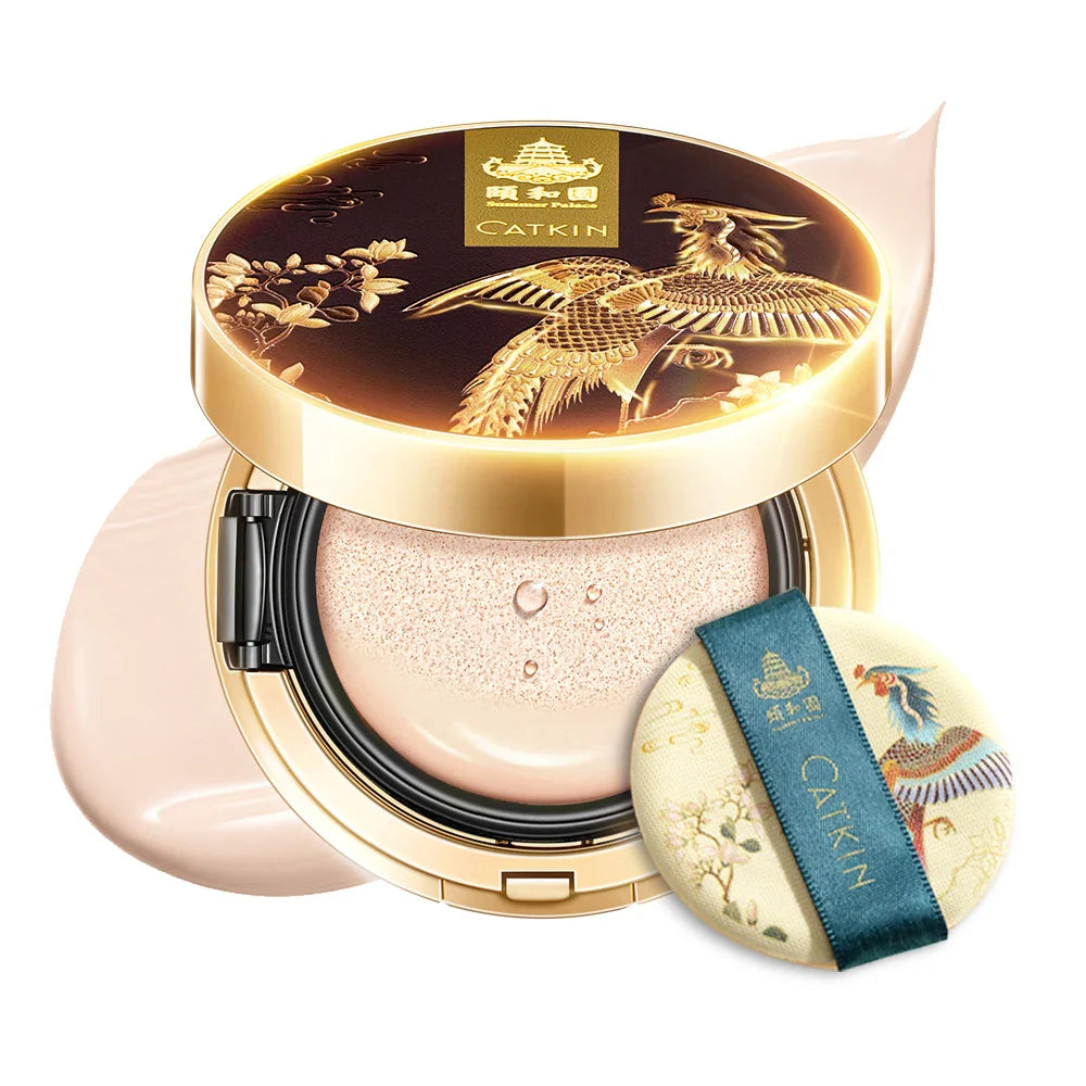 Catkin Phoenix Cushion Foundation Full Coverage, Sheer Satin Finish, Refill Included, Light Beige Lootquake LLC