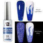 5ML Gold Silver Metallic Liner Paint Gel Polish Chrome Mirror Metal Effect Super Bright French UV LED Semi Permanent Nail Gel Lootquake LLC