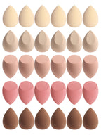 30 Beauty Eggs (Makeup Sponges) Foundation Make-Up Mixed Beauty Sponge, Liquid, Cream and Powder Without Blemish, Multi-Color C