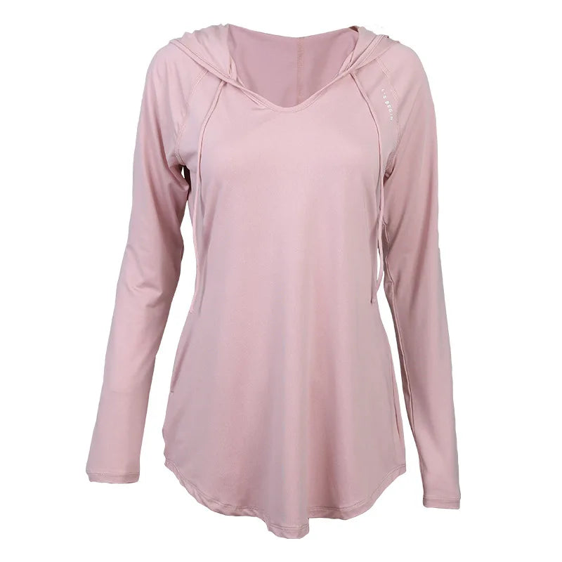 AirFlow Women's Hooded Yoga & Running Tee