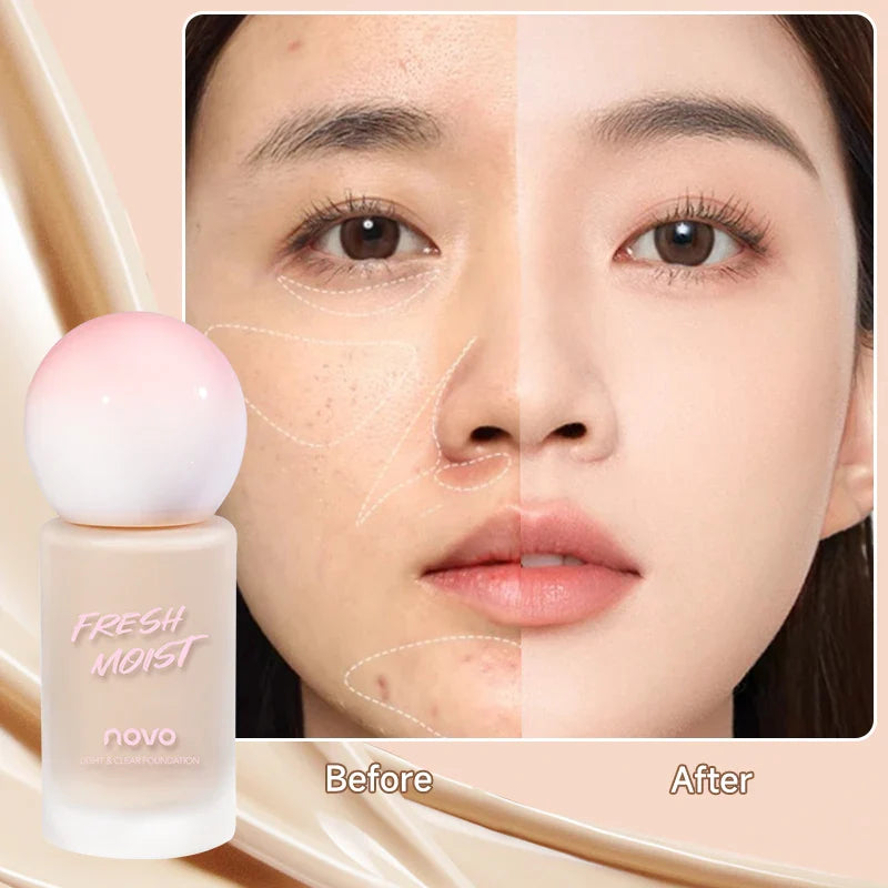 2-color Liquid Foundation BB Cream - Matte Cream, Long-lasting 24-hour Coverage Waterproof, Sodium Hyaluronate and Vitamin E Lootquake LLC