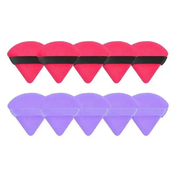 MAANGE 10/12 Pcs Triangle Powder Puff Wet Dry Use For Loose Powder Liquid Cosmetic Soft Plush Powder Puff Makeup Foundation Lootquake LLC