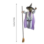 Flying Witch Halloween Decor Flying Hover Witch Realistic Halloween Witch Decor On Broom Halloween Decorations For home garden Lootquake LLC