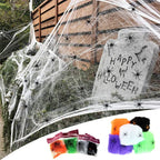 Halloween Decorations Artificial Spider Web Stretchy Cobweb Scary Party Halloween Decoration for Bar Haunted House Scene Props Lootquake LLC