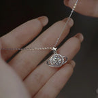 925 Sterling Silver Planet Shape Necklace Simple Charm Shiny Geometric Shape Pendant Birthday Gift for Women Exquisite Jewelry