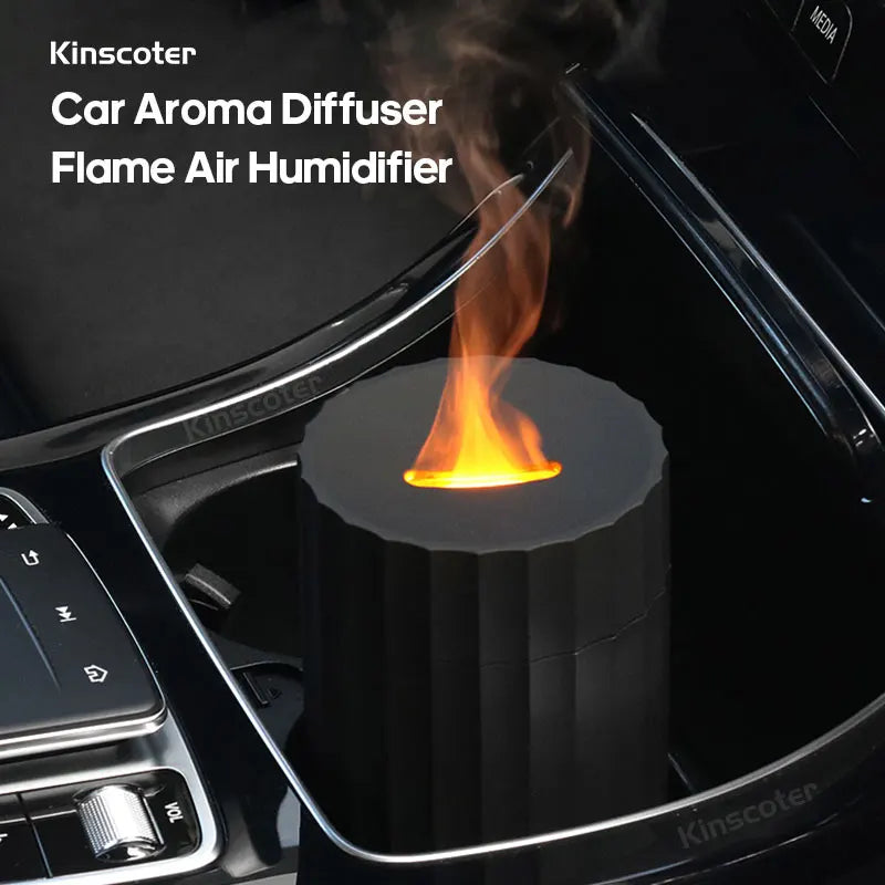 Newest RGB Flame Aroma Diffuser Aromatherapy Essential Oil Difusor USB Portable Air Humidifier Ultrasonic Nebulizer For Home Car