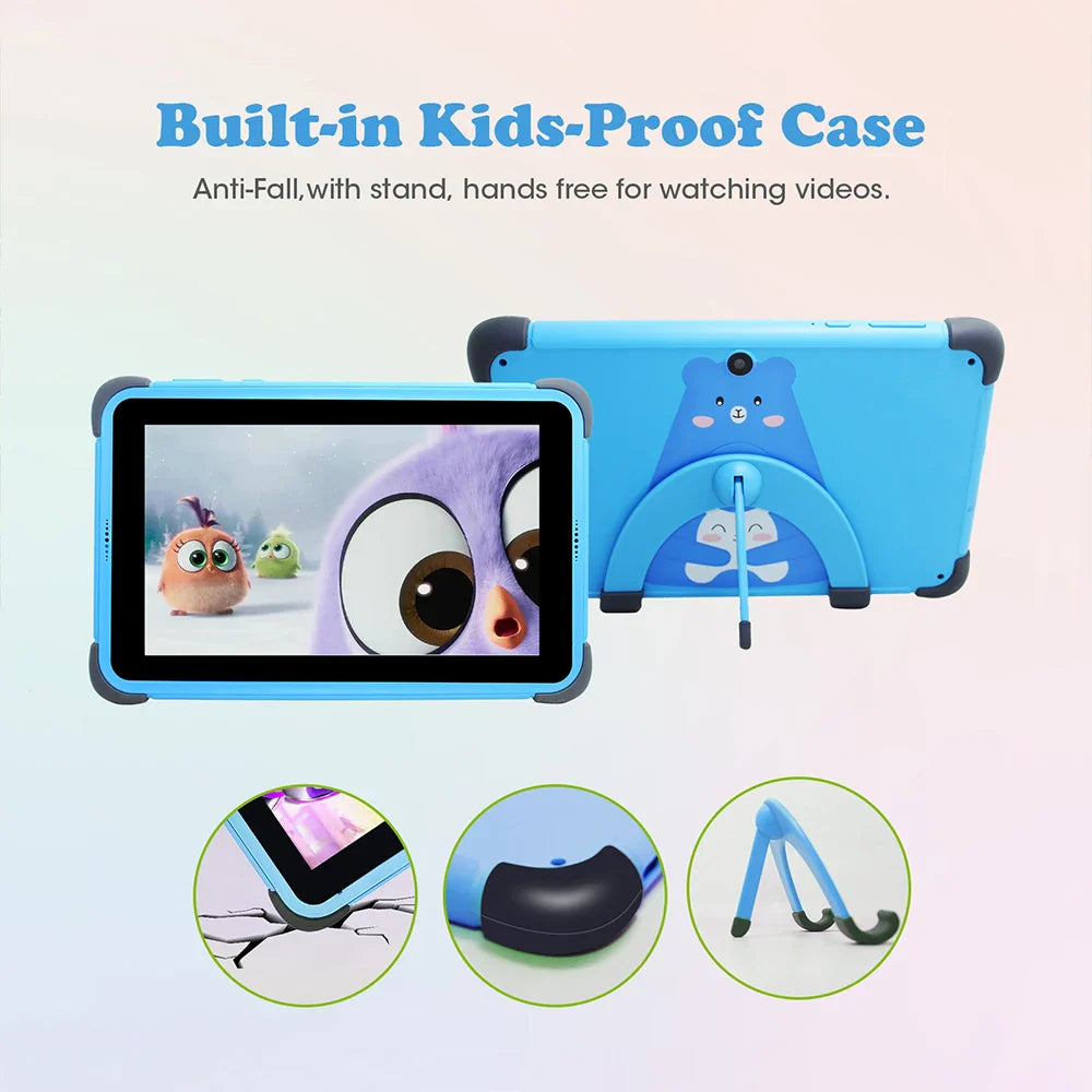 weelikeit 8 Inch Kids Tablet for Child Android 11 1280x800 IPS Children Study Tablet 2GB 32GB Quad Core 4500mAh Wifi with Stand Lootquake LLC