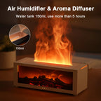 Air Humidifier Essential Oil Diffuser Flame Aroma Humidifier Home Room Fragrance Diffuser with Night Light Aromatherapy Diffuser Lootquake LLC