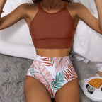 Leopard Luxe: High Waist Bikini Set