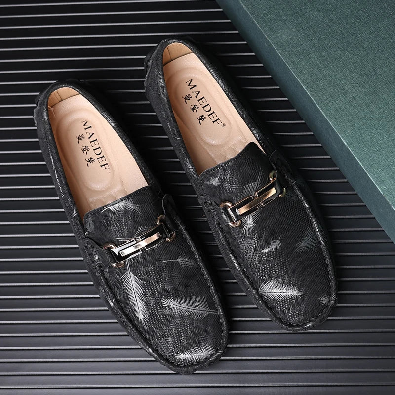 MAEDEF Men‘s High Quality Slip on Loafers 2024 Classics Fashion Leather Casual Male Shoe Comfortable Outdoor Driving Flats Shoes Lootquake LLC