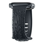 Apple Watch Silicone Band - Floral Engraved - Stylish Design - SJB-DIAMOND ELITES