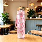 800ml/27oz Large Capacity Sports Water Bottle Leak Proof Plastic Drinking Cup With Time Scale Suitable For Travel Fitness Sports