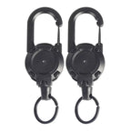 Outdoor Retractable Key Chain Mountaineering Buckle Key Chain Anti-loss Anti-theft High Rebound Easy To Pull