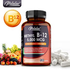 Vitamin B12 5000 Mcg - Supports Energy Levels, Mind, Nervous System - Blood Cell Production, Fatigue Relief, Heart Health