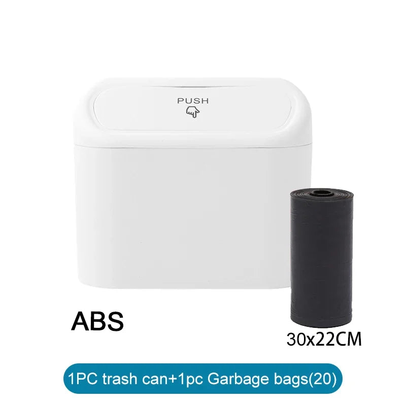 Car Trash Can (with Lid) Contains 60 (300) Garbage Bags, Small Car Trash Can, Leak-proof Mini Car Accessories Lootquake LLC