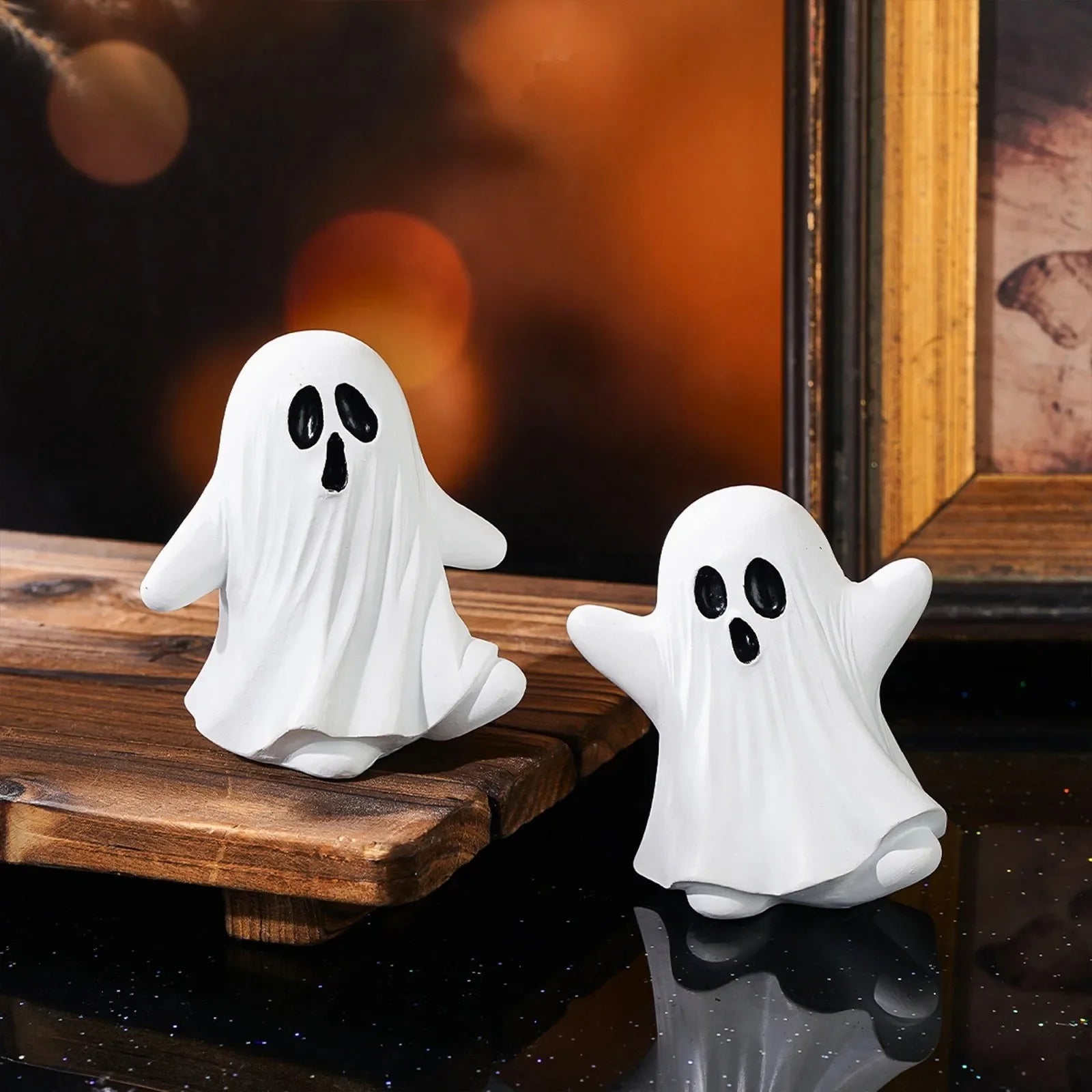 Cute Ghost Decor Set Soft Fabric Halloween Figurine Playful Spooky Home Decoration Adorable Haunted House Accessory Lootquake LLC