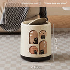Premium Household Trash Can - Stylish Lidded Waste Bin with Wheels, Oversized Multipurpose Garbage Bin for Living Room & Bedroom Lootquake LLC