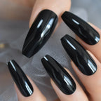 Milk White Long Ballerina Nails Glossry Shiny Pure Color Extra Long Acrylic Nail Tips gel Polish Cover 24 Lootquake LLC