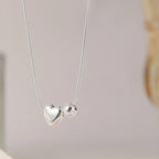 925 Sterling Silver Necklace Simple Heart Love Ball Elegant Geometric for Women Girl Jewelry Gift Dropshipping Wholesale Lootquake LLC