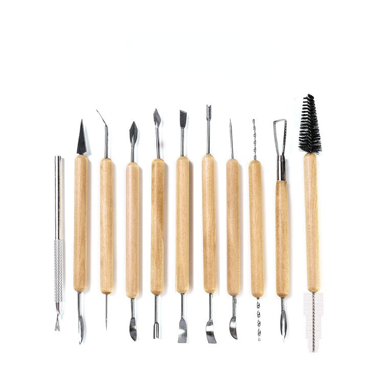 34pcs Sculpt Smoothing Wax Carving Pottery Ceramic Tools Polymer Shapers Modeling Carved Tool Perfect Lootquake LLC