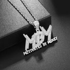 Ice Out Zircon Polite Gesture Middle Finger Necklace Men Women Punk Hip Hop Rap Rock Party Jewelry Gift