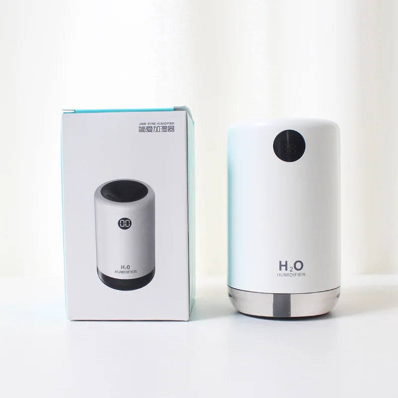 Home Table Wireless Ultrasonic Air Humidifier, Portable Mini Aroma Water Mist Diffuser, Battery Life Show, 500ml, 2000mAh Lootquake LLC