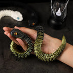 Snake Sculpture Articulated Snake Decor Articulated Snake Figurine with Movable Joints 3d Printed Model Lootquake LLC