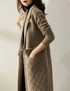 Korean French Style Cashmere Sweater Ladies Wool Windbreaker Cardigan New Autumn Winter Women Knitted Sweater Long Cardigan Coat