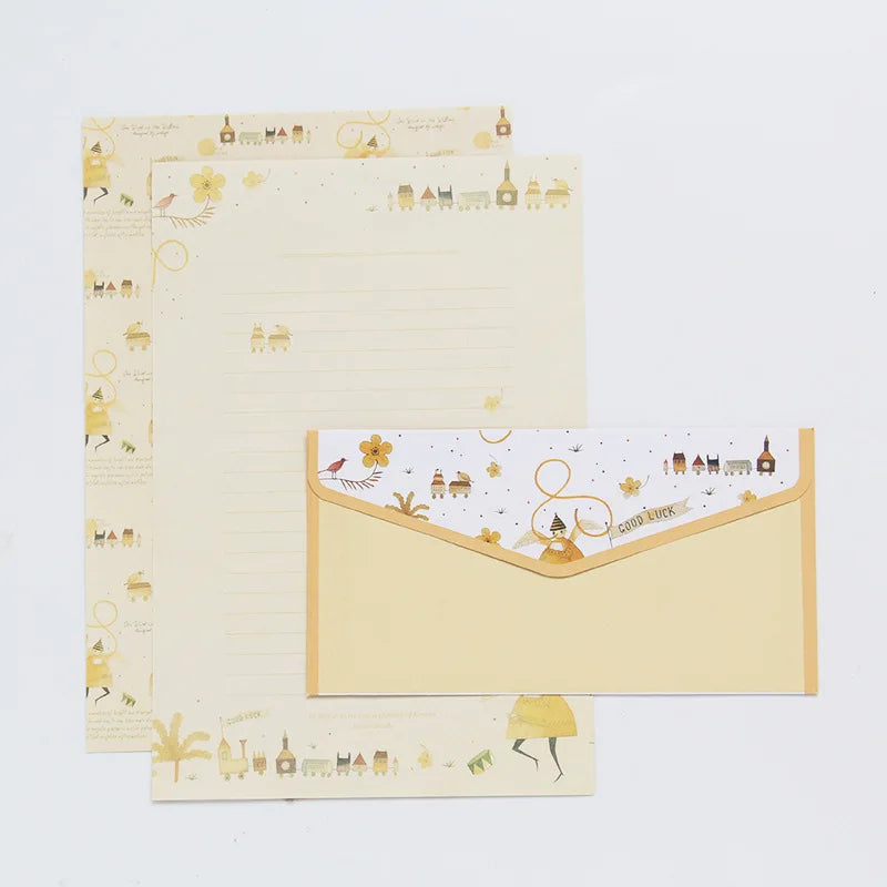 Vintage Flower Envelope Floral Creative Envelope Flower Printing Cute Cartoon Pattern Office Supplies With Letter Paper Lootquake LLC