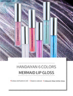 HANDAIYAN Best Seller Glitter Lip Gloss 6colors Moisturizing Mermaid Lip Glaze Waterproof Long Lasting Liquid Lip Stick Lootquake LLC