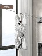 Household Shoes Drying Rack Balcony Foldable Shoe Hanger Clothing Hook Sneaker Rack Home Storage Lundary Tools Lootquake LLC