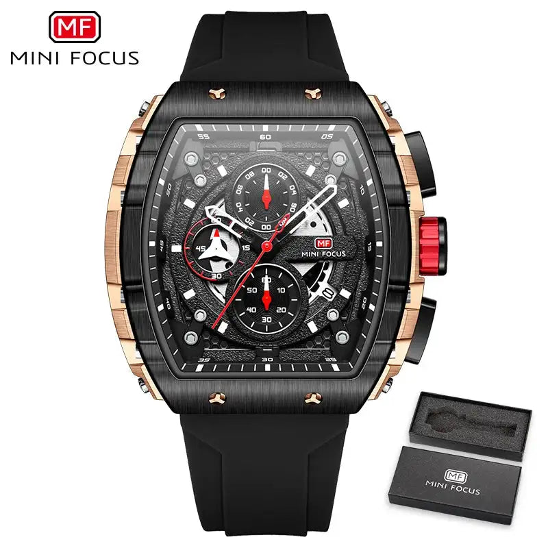 Sports Mens Watches Top Brand Luxury Waterproof Quartz Watch for Men Silicone Strap Fashion Wristwatches Relogio Masculino 0399G